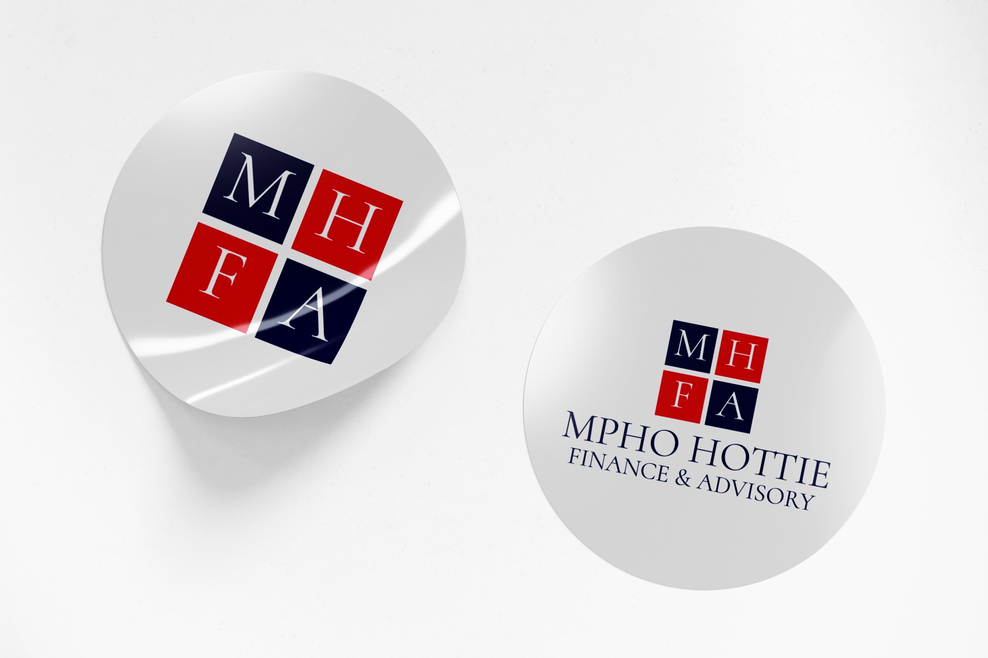 MHFA Round Stickers Mockup, Front View
